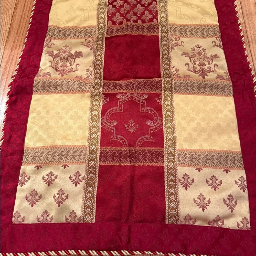 VTG Regency Red and Gold Tapestry Pillowcases Castlecore Renaissance
